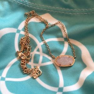 Kendra Scott Elisa pink druzy necklace